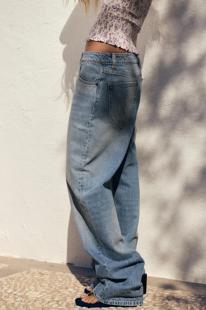 JEAN TRF DROIT À TAILLE MI-HAUTE