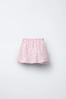 FLORAL ORGANZA SKIRT