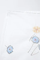 FLORAL BEADED BERMUDA SHORTS