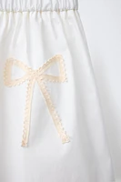 POPLIN PANTS WITH TIE