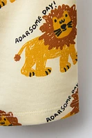 LIONS PRINT STRAIGHT SHORTS