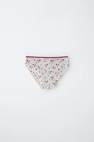 6-14 ANS/ LOT DE TROIS CULOTTES CŒURS