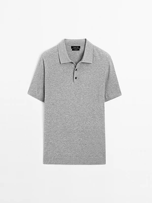 Polo en maille de coton à manches courtes