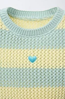 EMBROIDERED KNIT TOP