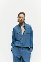 CHEMISE À POCHES PLAQUÉES