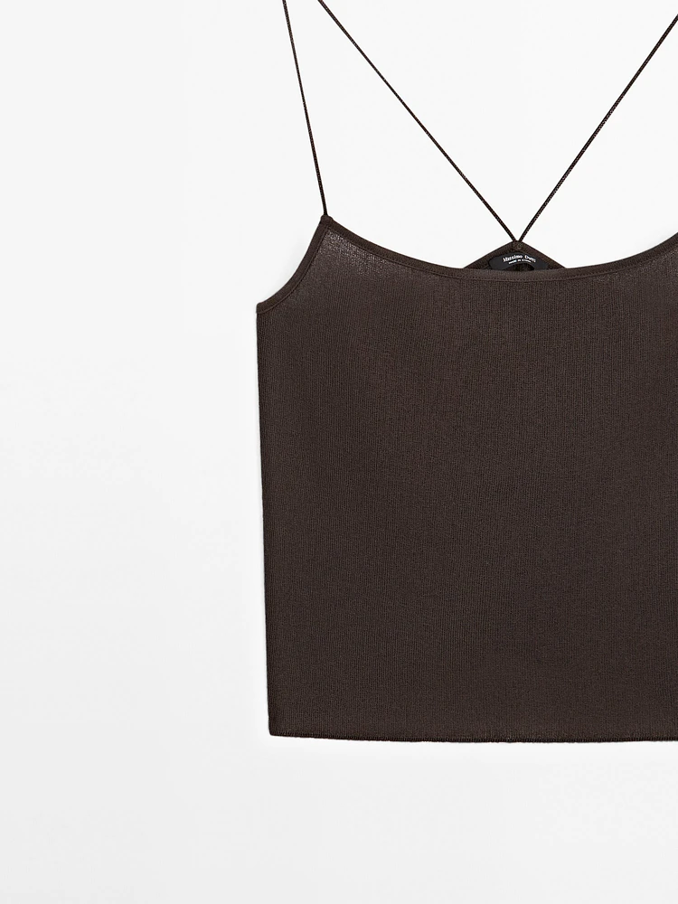 Textured strappy top