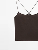 Textured strappy top