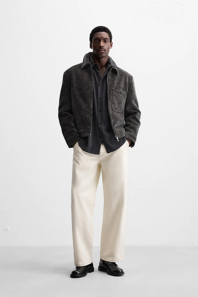 TEXTURED WRINKLED EFFECT JACKET