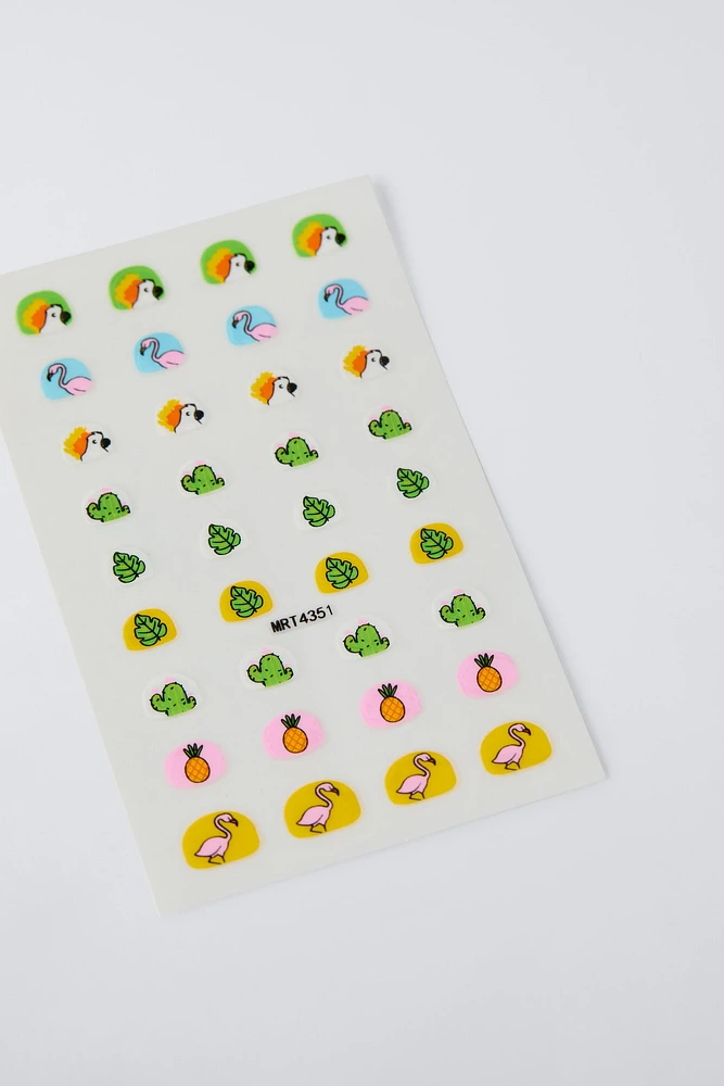 TROPICAL ANIMALS ZARA NAIL STICKERS