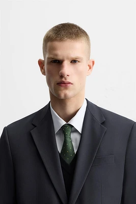 100% SILK POLKA DOT TIE