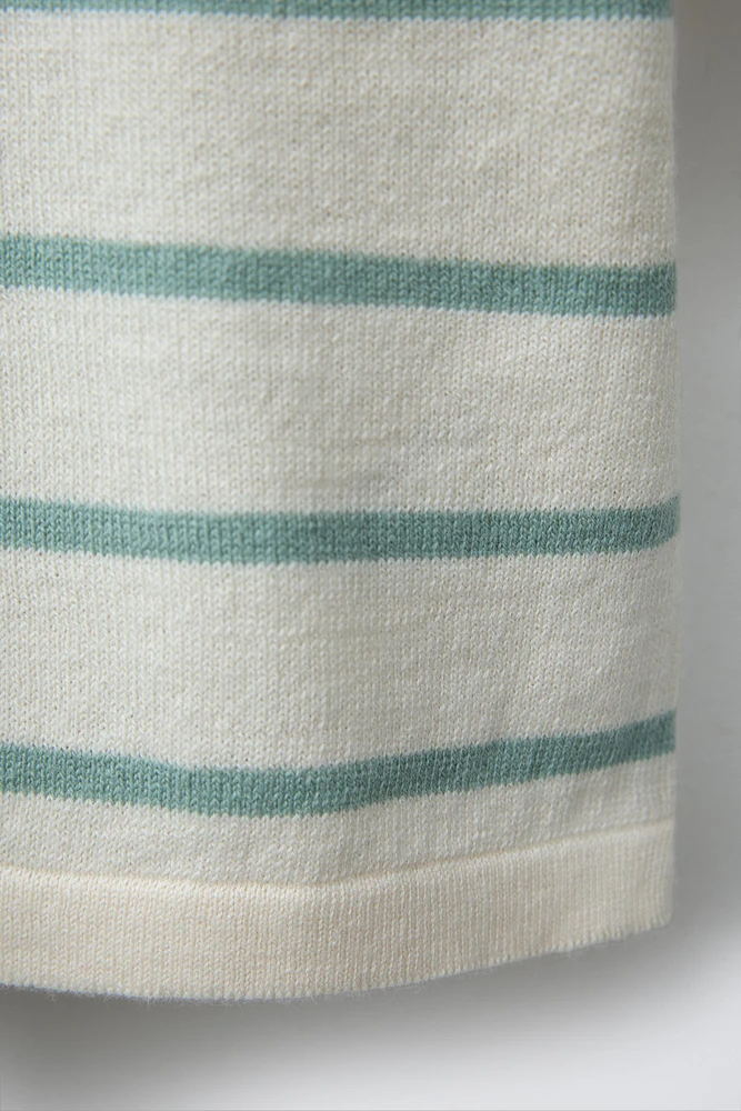 T-SHIRT EN MAILLE À RAYURES