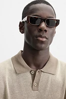 CONTRAST KNIT POLO