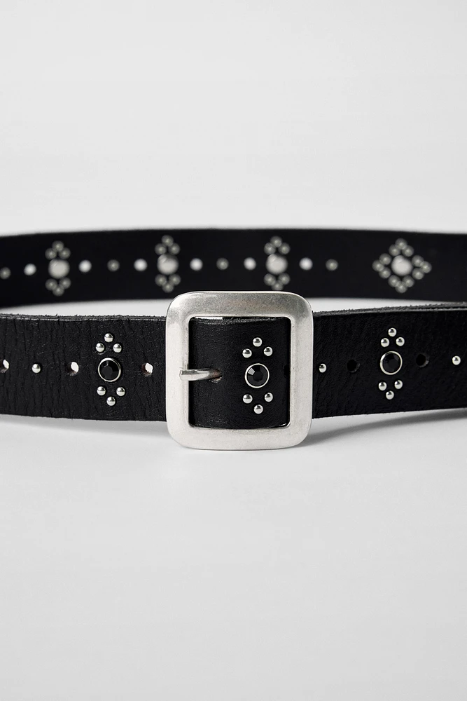 CEINTURE EN CUIR ANNEAUX CLOUS KATE MOSS X ZARA