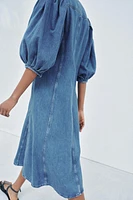 DENIM MIDI DRESS ZW COLLECTION