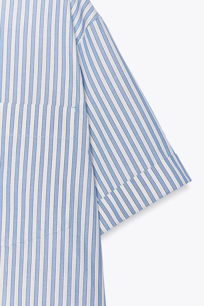 STRIPED POPLIN SHIRT