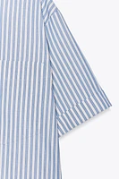 STRIPED POPLIN SHIRT