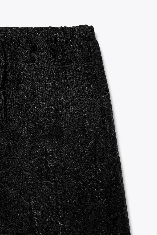 WRINKLED EFFECT ORGANZA PANTS