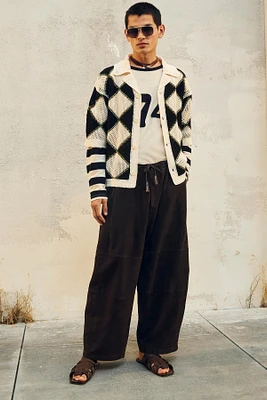 LIMITED EDITION SUEDE WIDE FIT PANTS