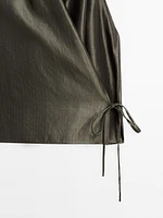 Top jacquard à encolure américaine cache-cœur