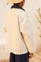 LIMITED EDITION CONTRASTING COLLAR STRIPED JACKET