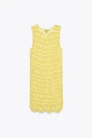OPEN KNIT MINI DRESS