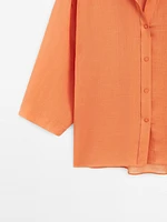 Chemisier ramie oversize