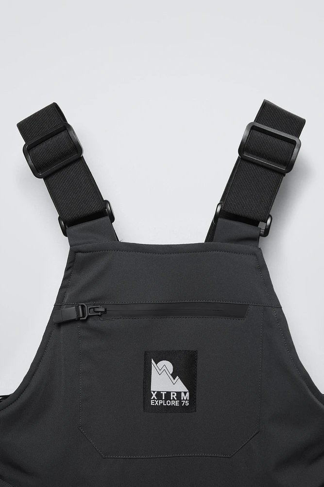 WATER REPELLENT AND WINDPROOF RECCO® SYSTEM SUSPENDERS JUMPSUIT SKI COLLECTION