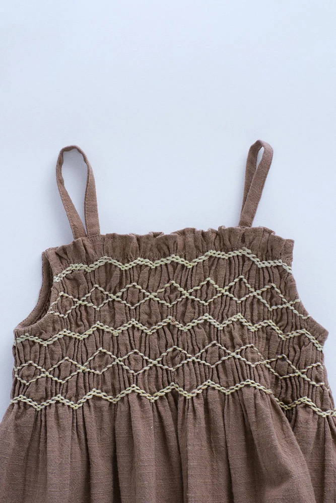 ZARA TIMELESS - EMBROIDERED STRAPPY DRESS