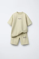 ENSEMBLE INTERLOCK T-SHIRT ET BERMUDA