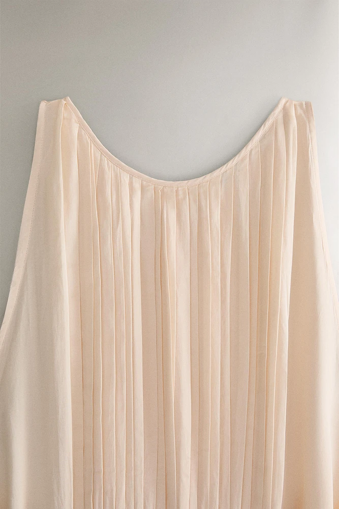 CHEMISE DE NUIT SATIN PLISSÉ