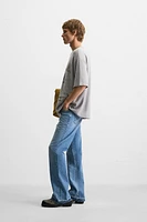 T-SHIRT EN MAILLE IMPRIMÉ DÉLAVÉ