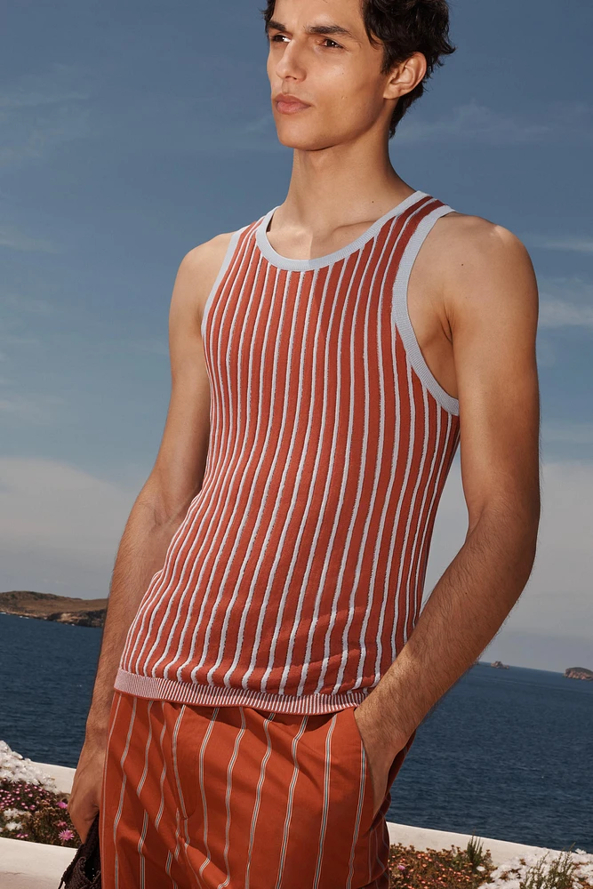 LIMITED EDITION STRIPED JACQUARD KNIT TANK