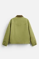 CONTRASTING COLLAR JACKET