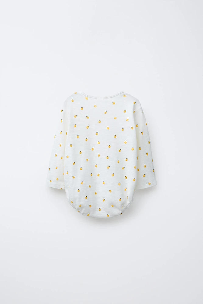 LEMON TEXTURED BODYSUIT