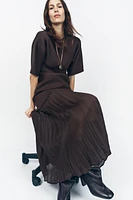 PLEATED COMBINATION DRESS