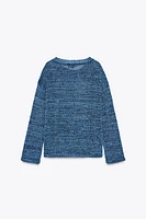 RIBBON TRIM KNIT SWEATER
