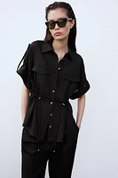 LINEN SAFARI SHIRT