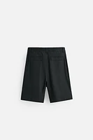 OVERSIZED LINEN VISCOSE SHORTS