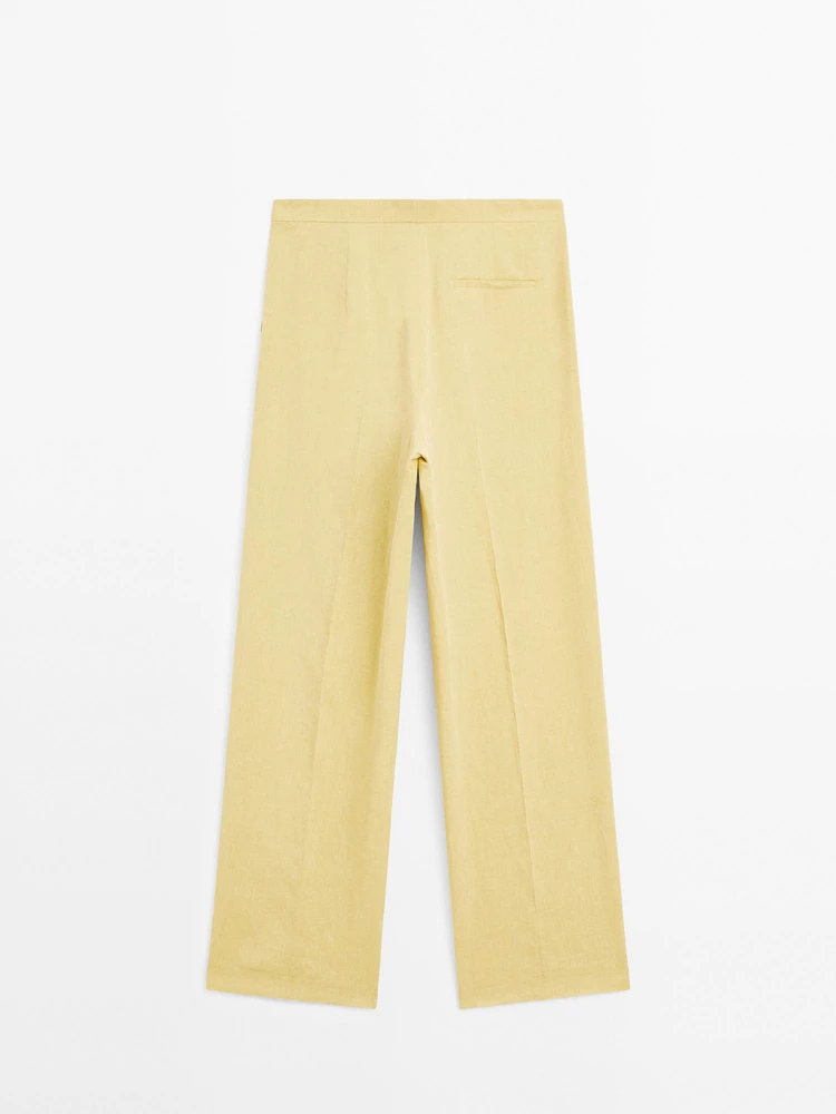 Suit trousers with dart detail