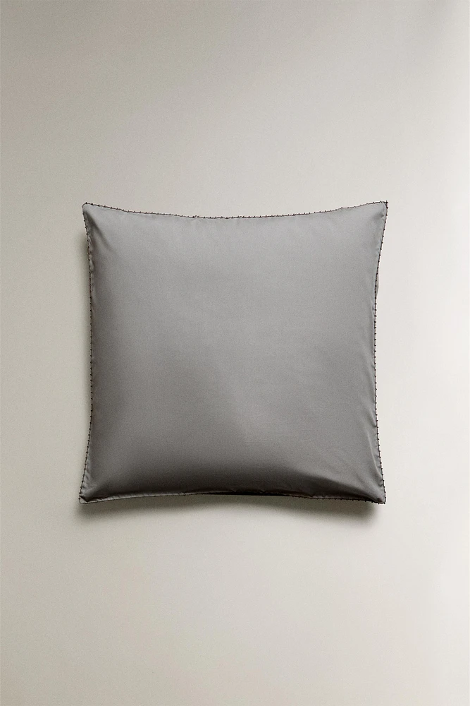 CHILDREN'S EMBROIDERED PILLOWCASE WITH TRIM DETAIL