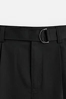 PLEATED PANTS WITH BELT
