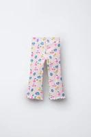 LEGGING FLARE CÔTELÉ IMPRIMÉ