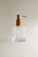 DISTRIBUTEUR SAVON VERRE BOIS