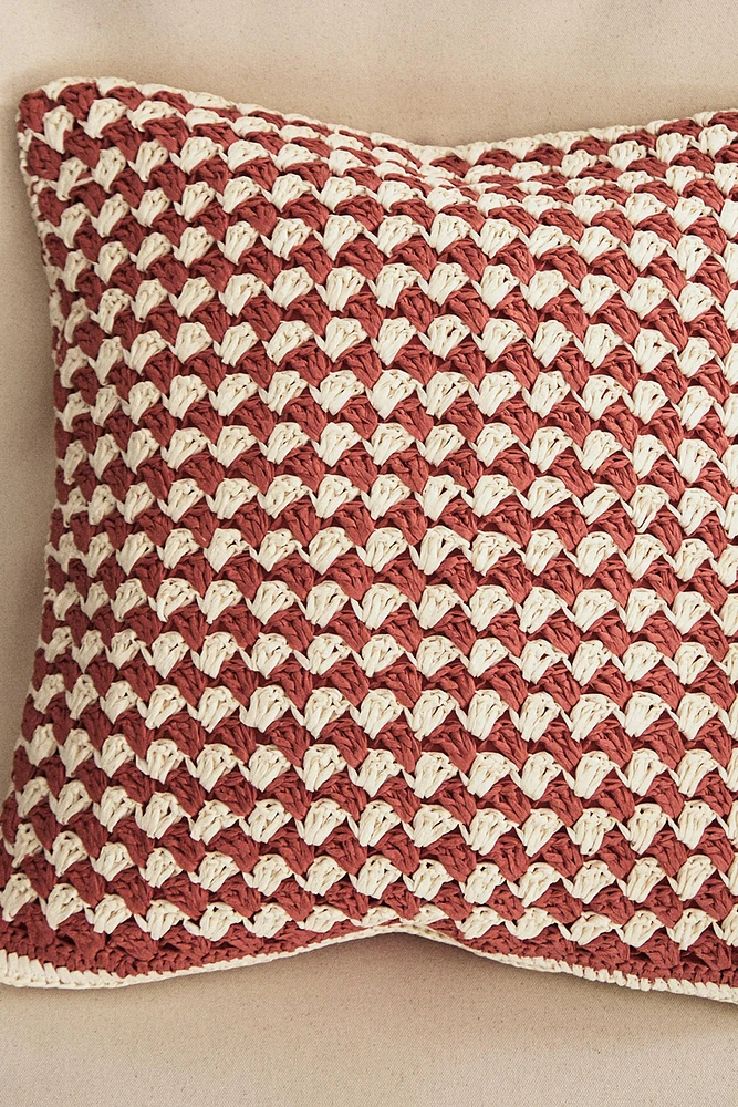 CROCHET THROW PILLOW COVER