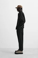 PANTALON COUPE CAROTTE EN DRAP