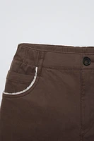 LACE TRIM BALLOON LEG PANTS