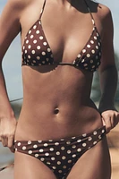 POLKA DOT TRIANGLE BIKINI TOP
