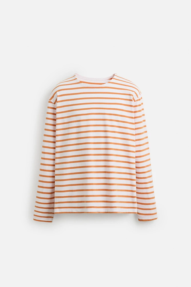 T-SHIRT JACQUARD RAYURES