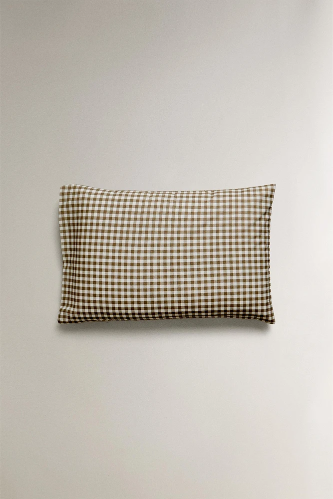 COTTON CHECK PILLOWCASE