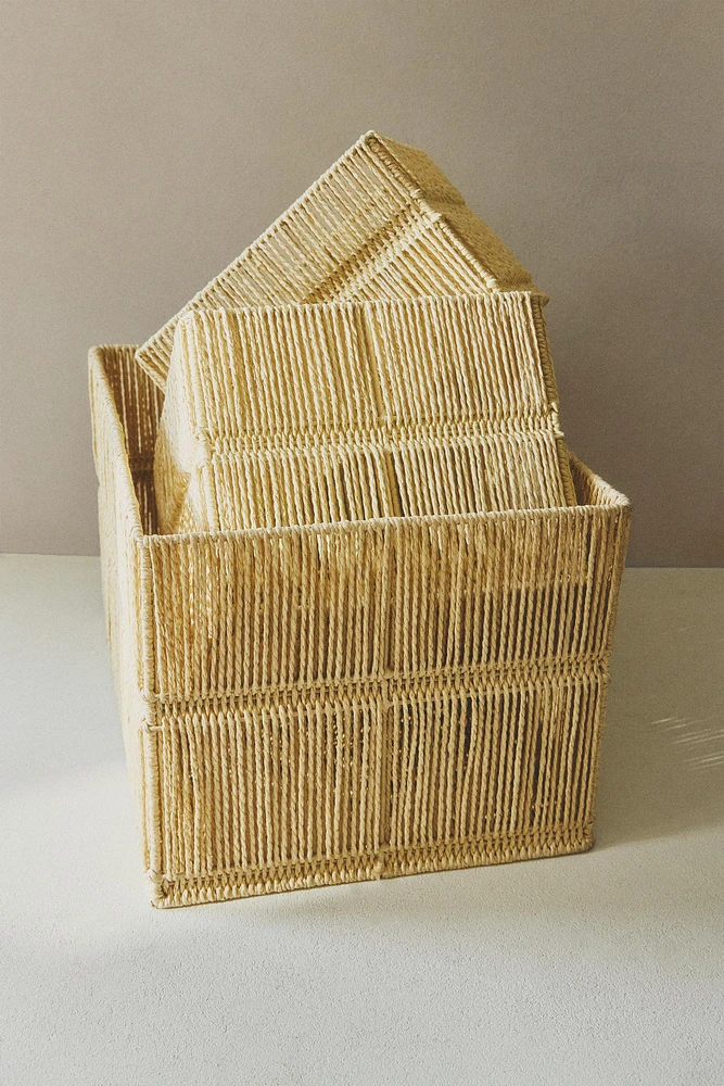 WOVEN PAPER BASKET